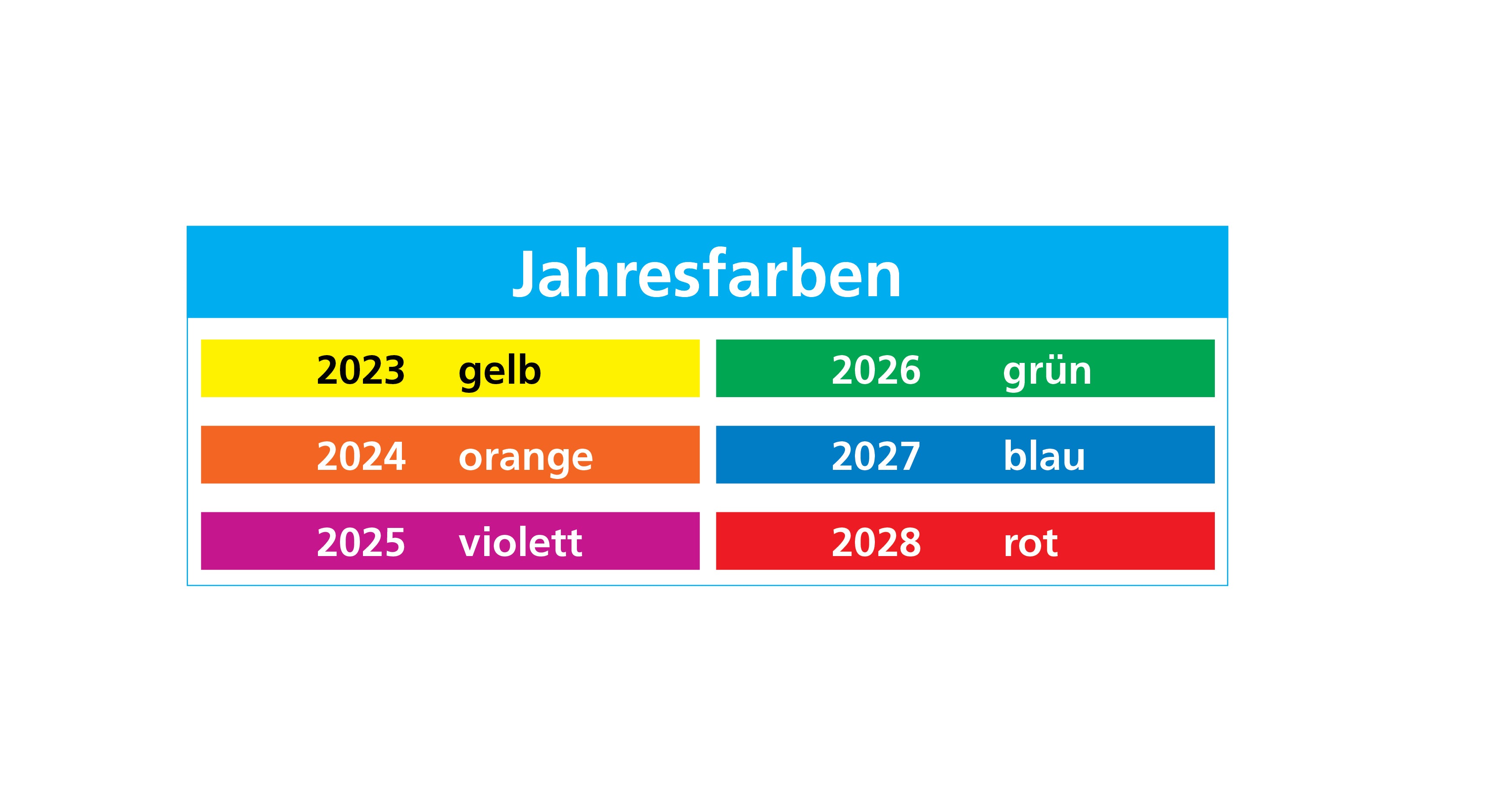 Jahresfarben ab 2023