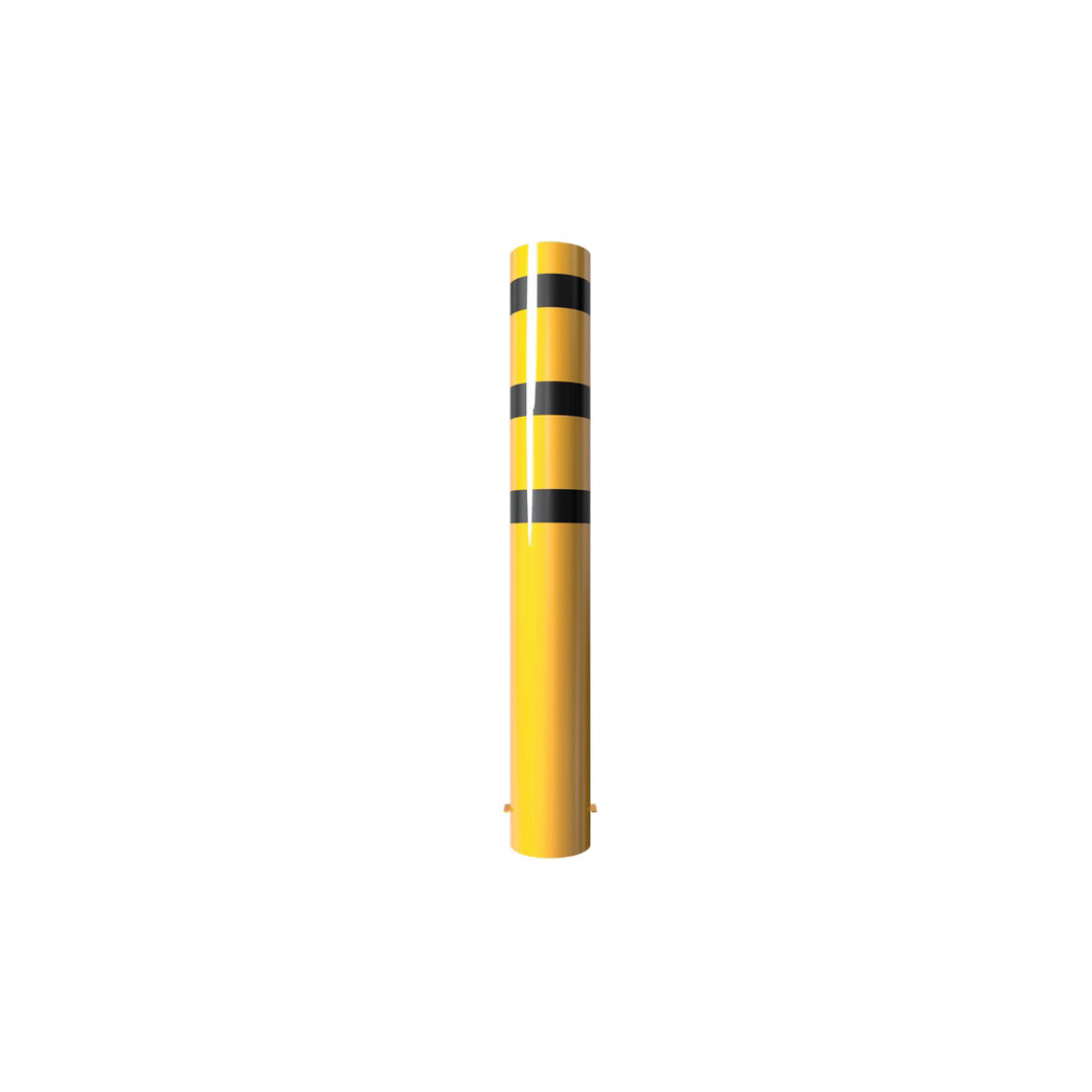 Stahlrohrpoller 273 mm, 1500 mm, verzinkt, gelb-schwarz, zum Einbetonieren