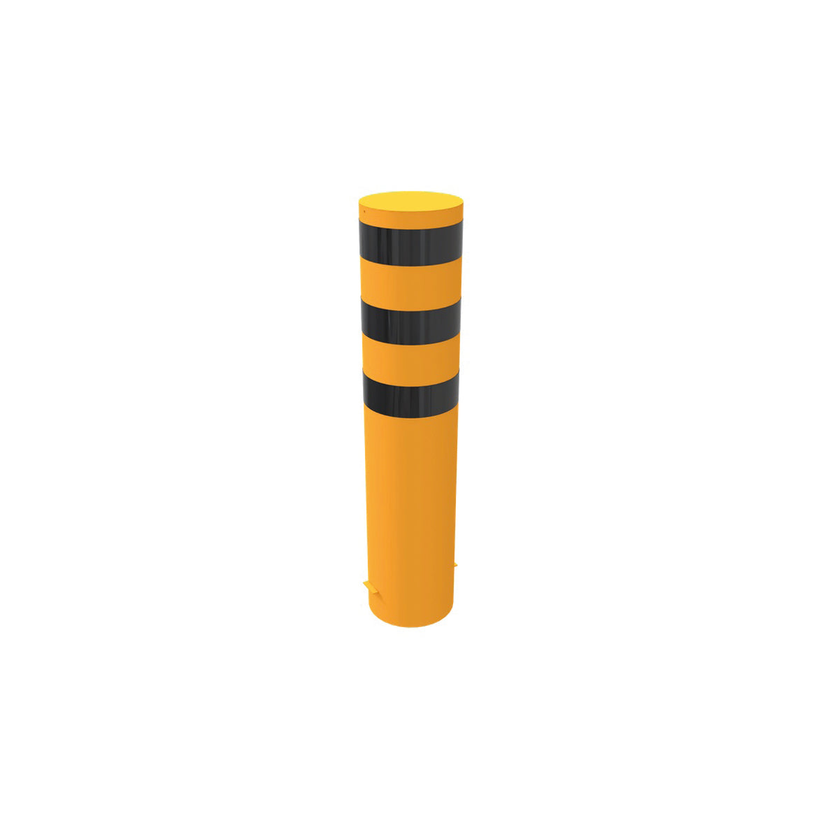 Stahlrohrpoller 323 mm, 1500 mm, verzinkt, gelb-schwarz, zum Einbetonieren