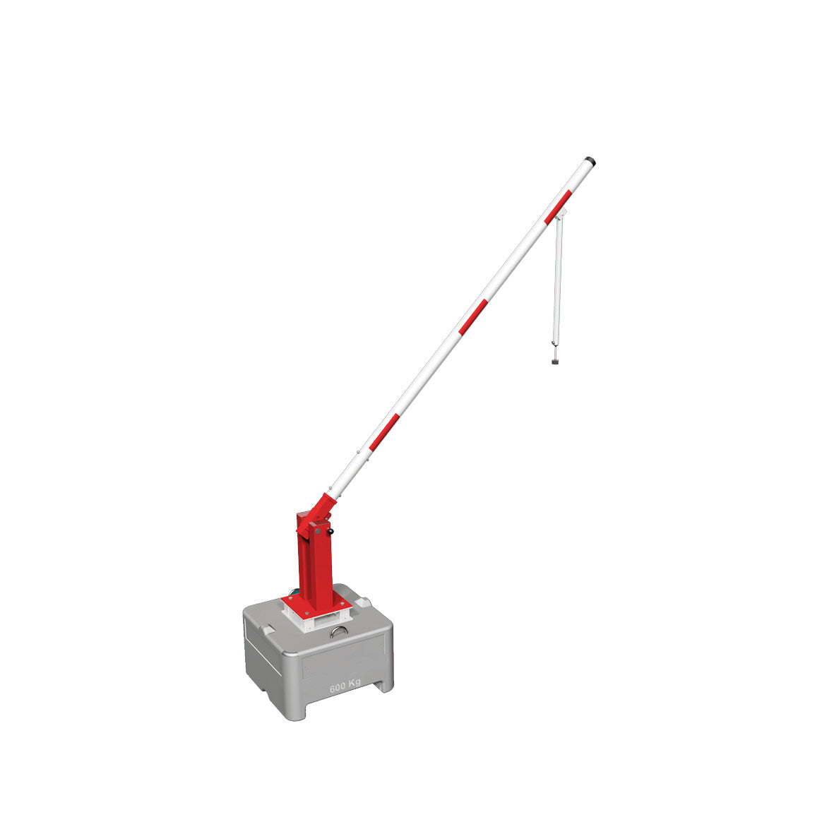 Mobile Absperrung Handschranke, 4000 mm, Dreikanschliessung, 600 kg, Höhe 1200 mm