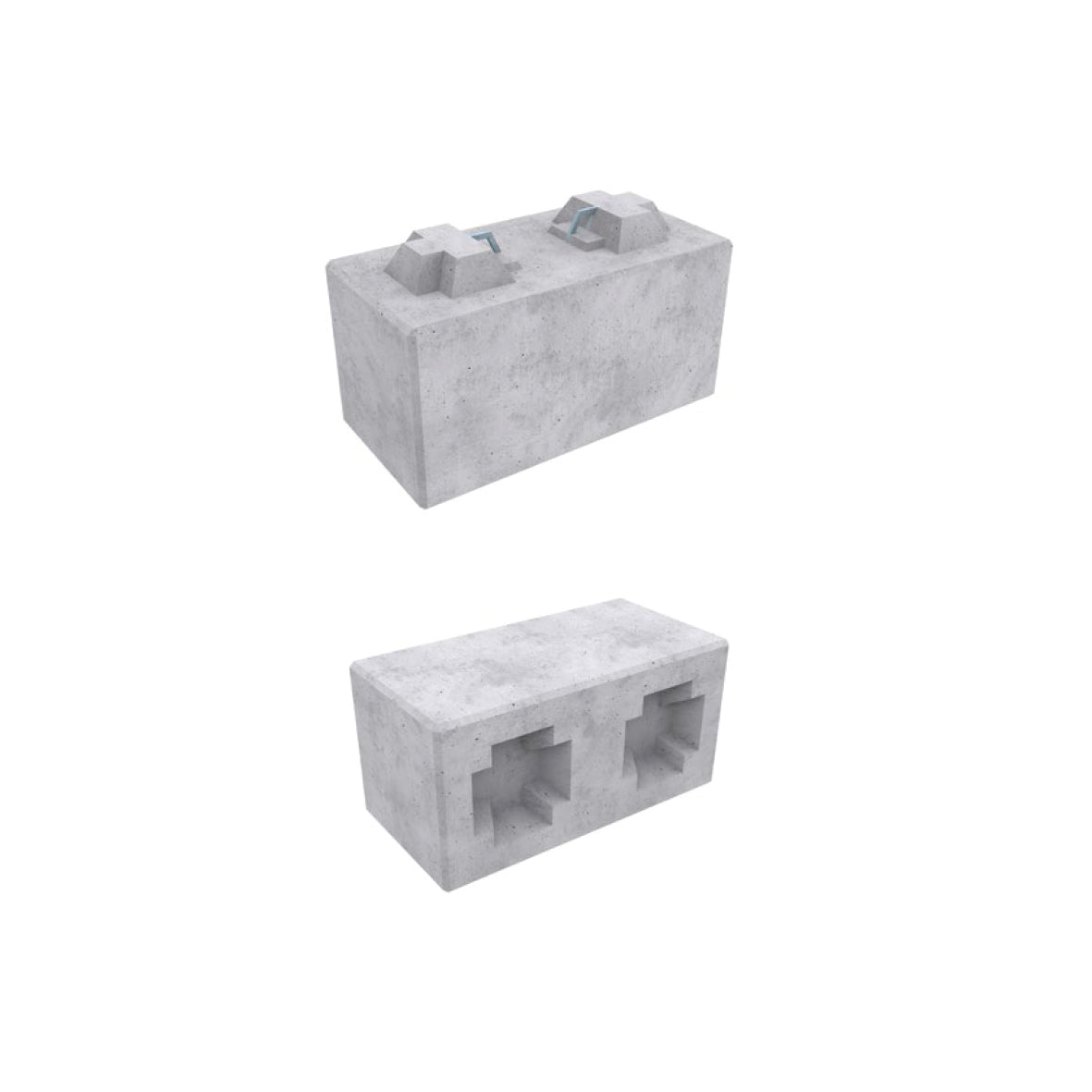 Mobile Absperrung Swissblock, 2K Standard, 100/50/50 cm, 600 kg