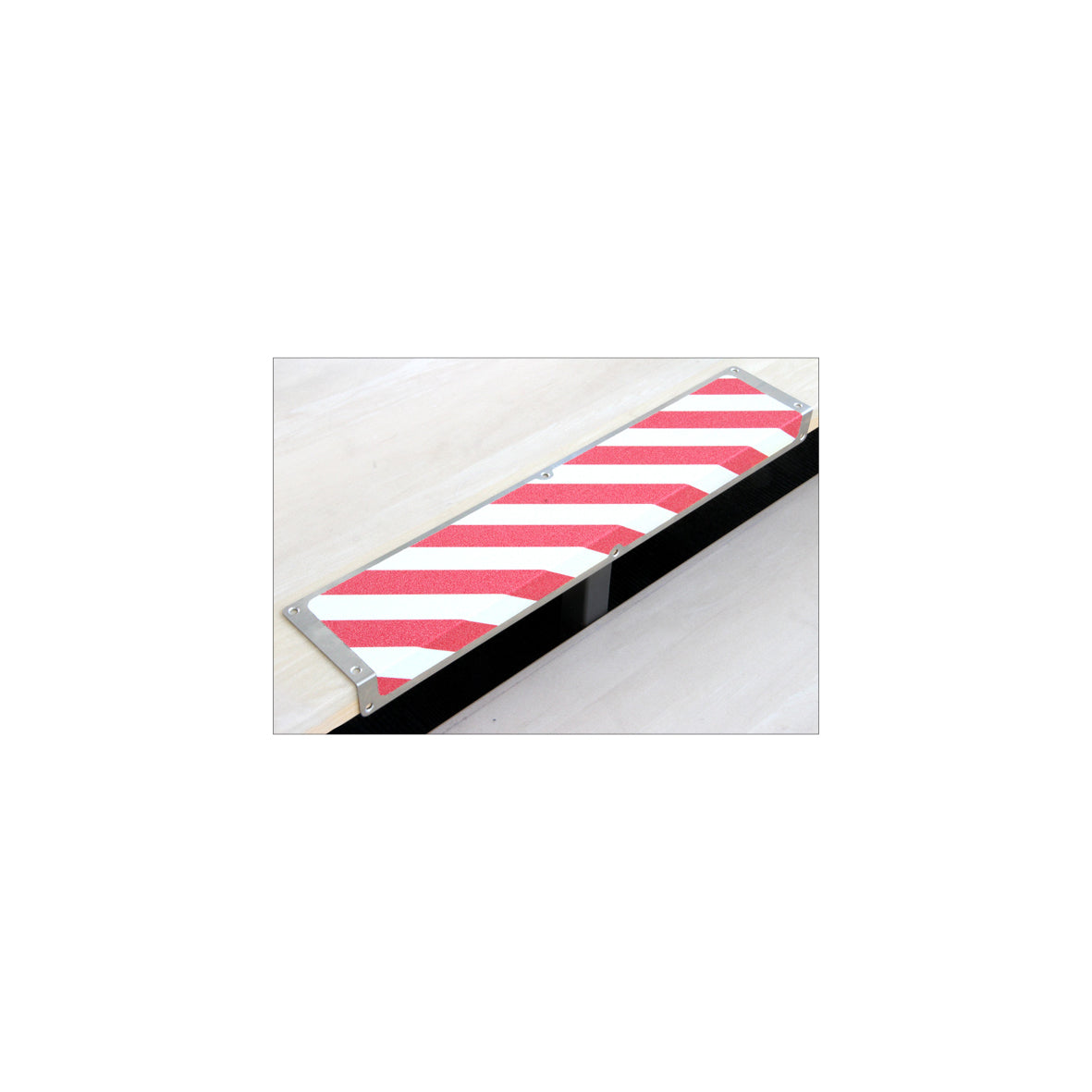 Antirutsch Kantenprofil, Alu, rot/weiss, 120 x 635 x 45 mm
