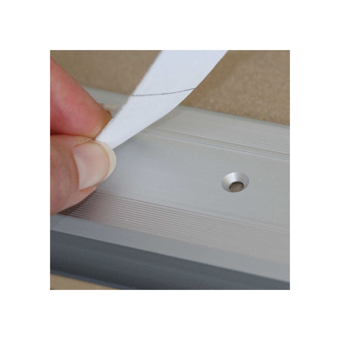 Antirutsch Treppenkantenprofil, Alu, m2 Easy Clean, gelb-schwarz, 53 x 610 x 31 mm, schraubbar