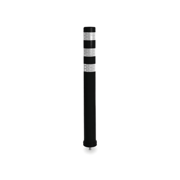 Flexbollard, schwarz, ø 80 mm, H 800 mm, Reflektierend, inkl. Bodenhülse, 1.7 kg