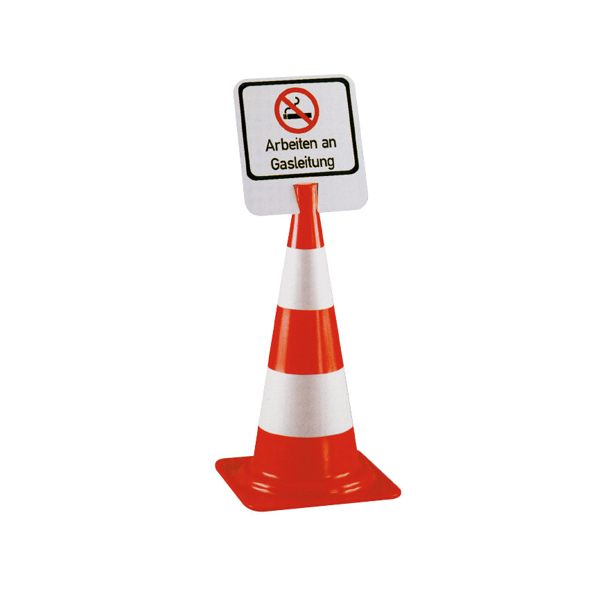 Leitkegel Zubehör, Klemmschild, Parkieren verboten 2.50, für Verkehrsleitkegel, 35 x 35 cm, Reflektierend R2, AC 3 mm