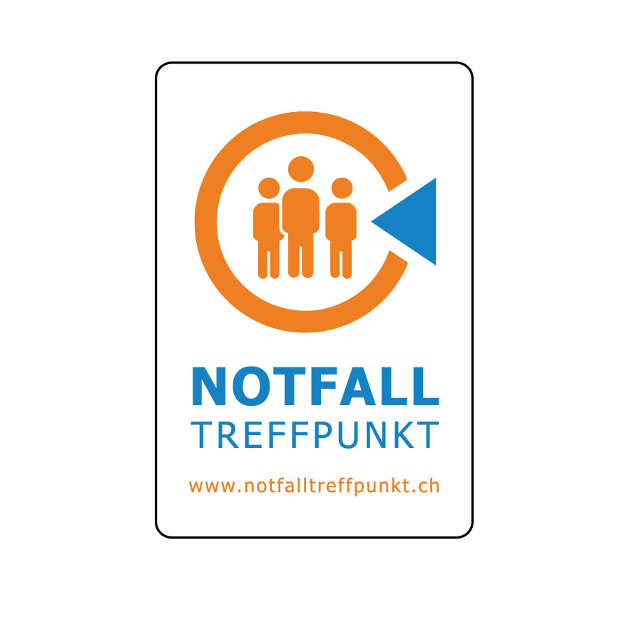 Kombisignal Notfall Treffpunkt, Alu 2 mm, R2, 50/70 cm, 7.0301