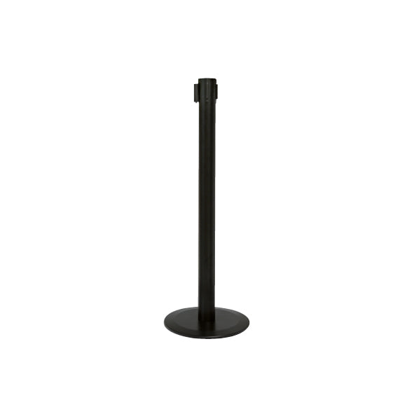 Gurtabsperrpfosten Point, Pfosten Alu schwarz, Gurt schwarz 2.5 m, 7 kg