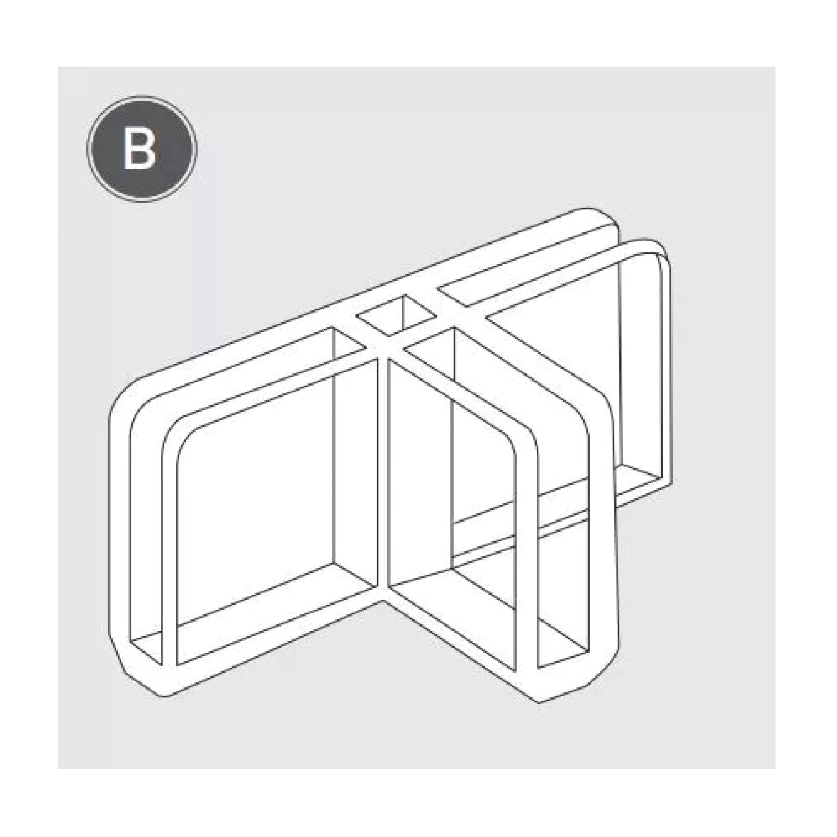 Eckverbinder, fisso connector B, Polycarbonat, VE 10 Stk.