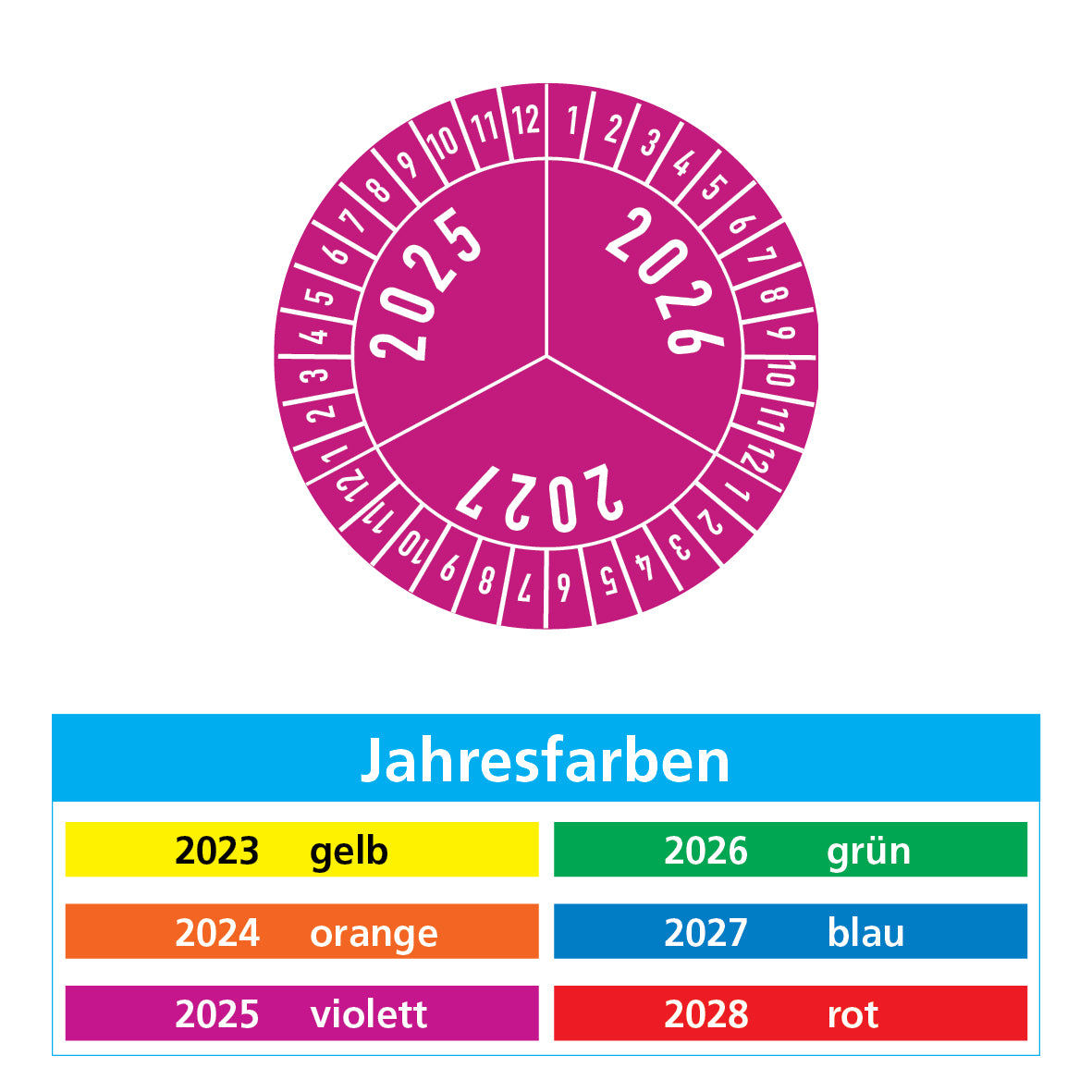 Prüfplakette, 4.P-007, Jahresprüfplakette