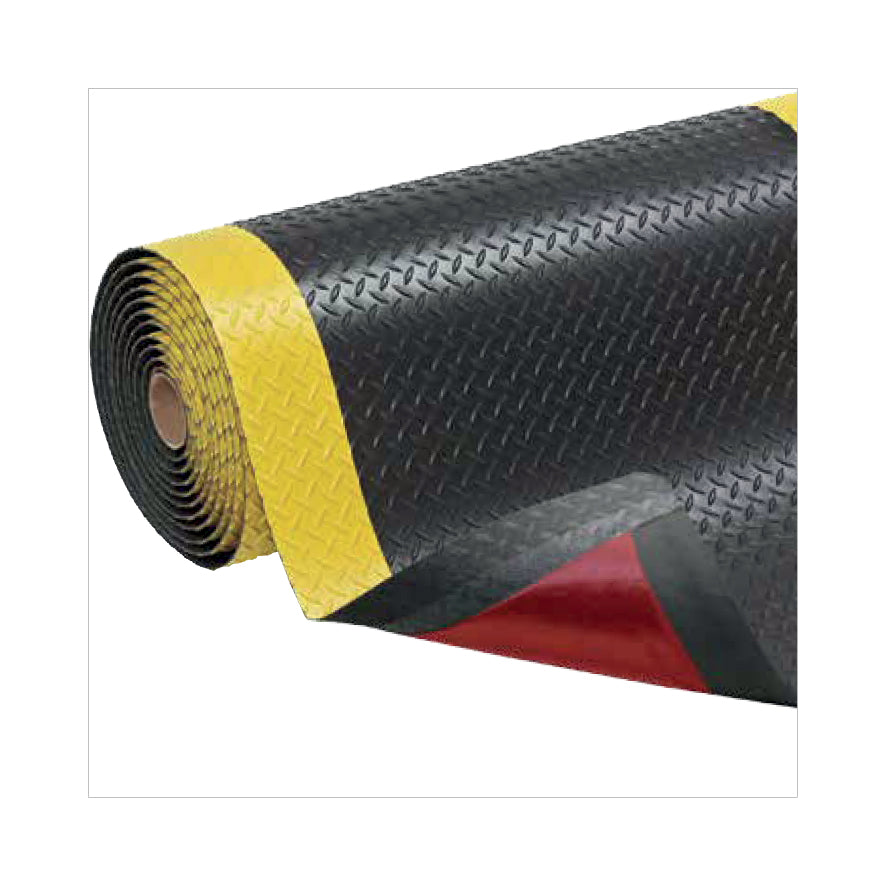Ergo Arbeitsplatzmatte Cushion Trax, gelb-schwarz, 91 x 300 cm