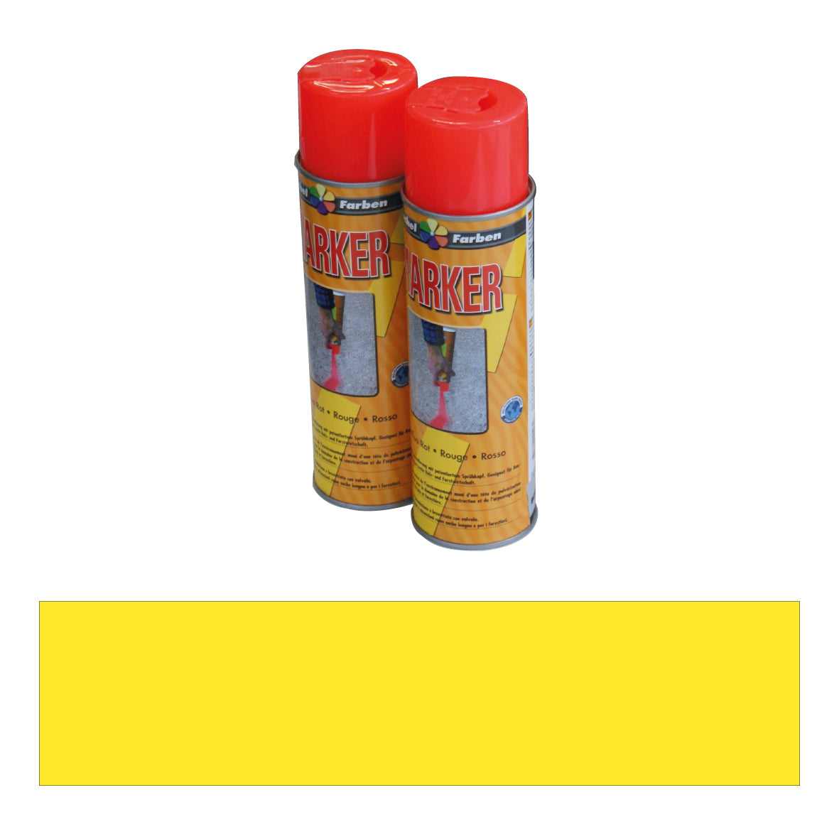 Markierspray PRO, gelb fluoreszierend, für Baustellen, 500 ml, VE = 6 Dosen, inkl. VOC