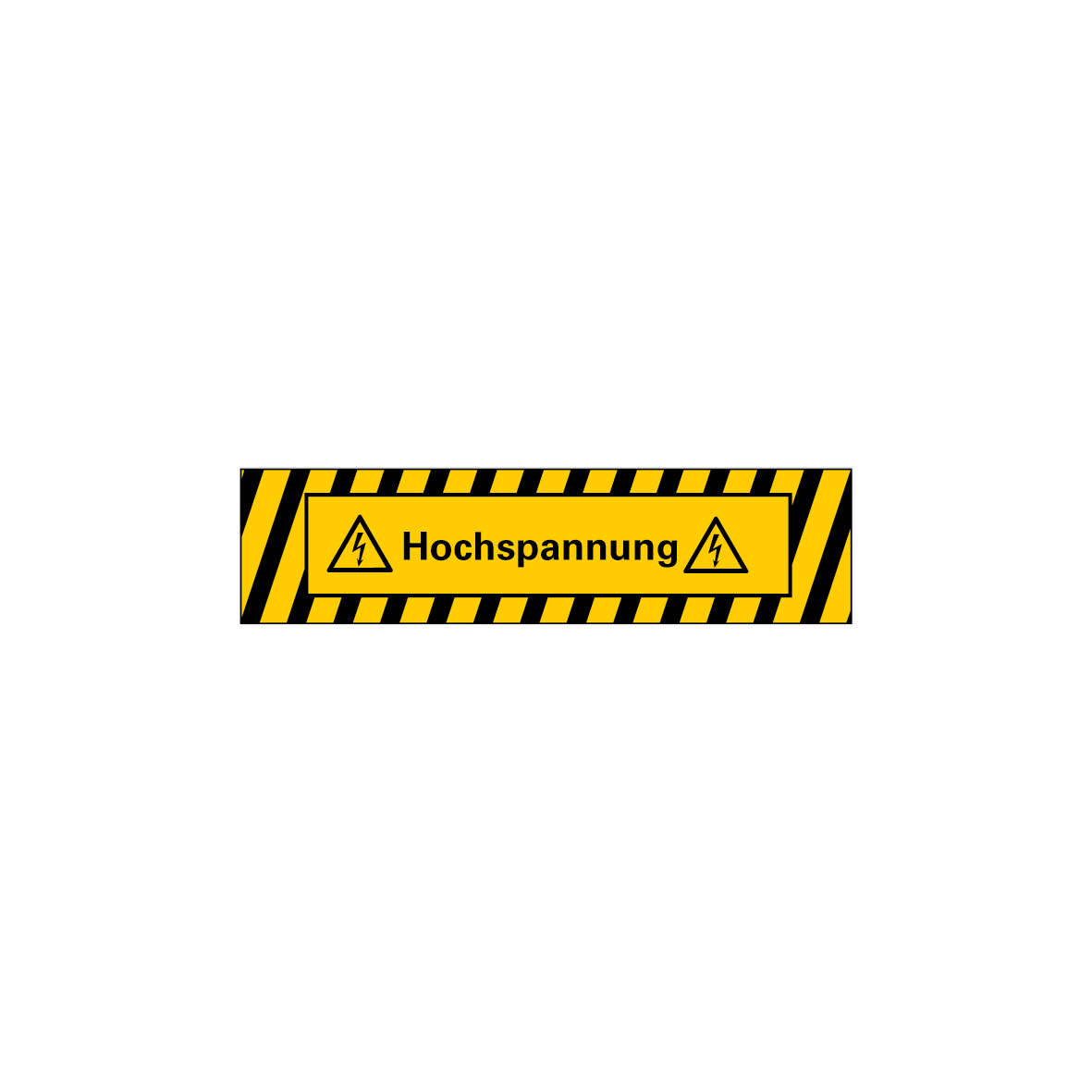Antirutsch Warnmarkierung, 10.0013, gelb-schwarz, selbstklebend, R10, 800/200 mm, Hochspannung
