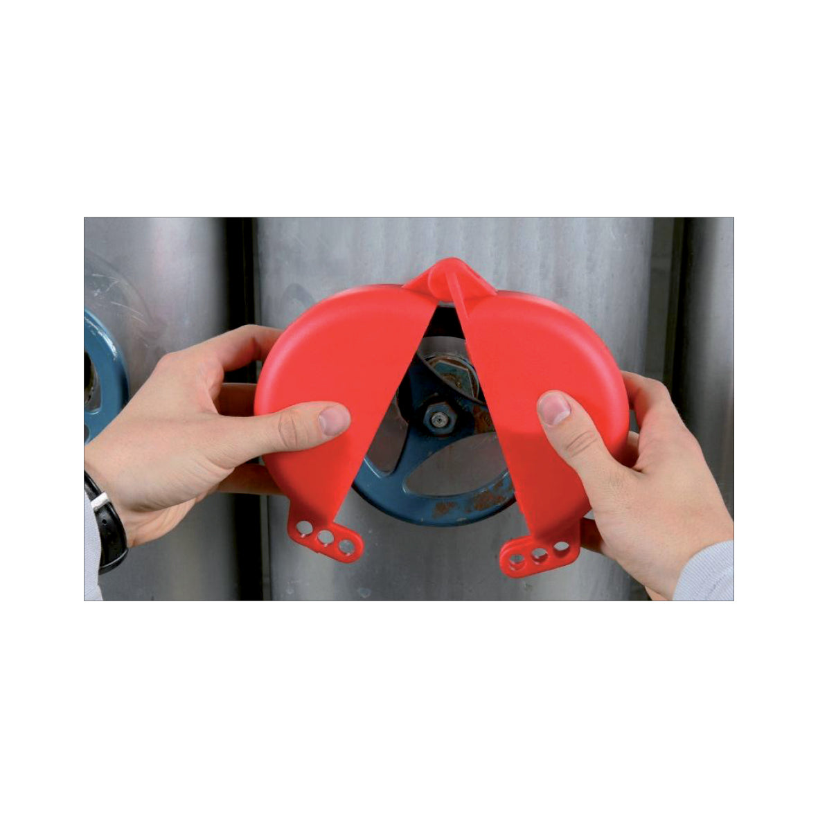 Ventilabsperrung, Polypropylen, rot, für Ventilrad D = 127-165 mm