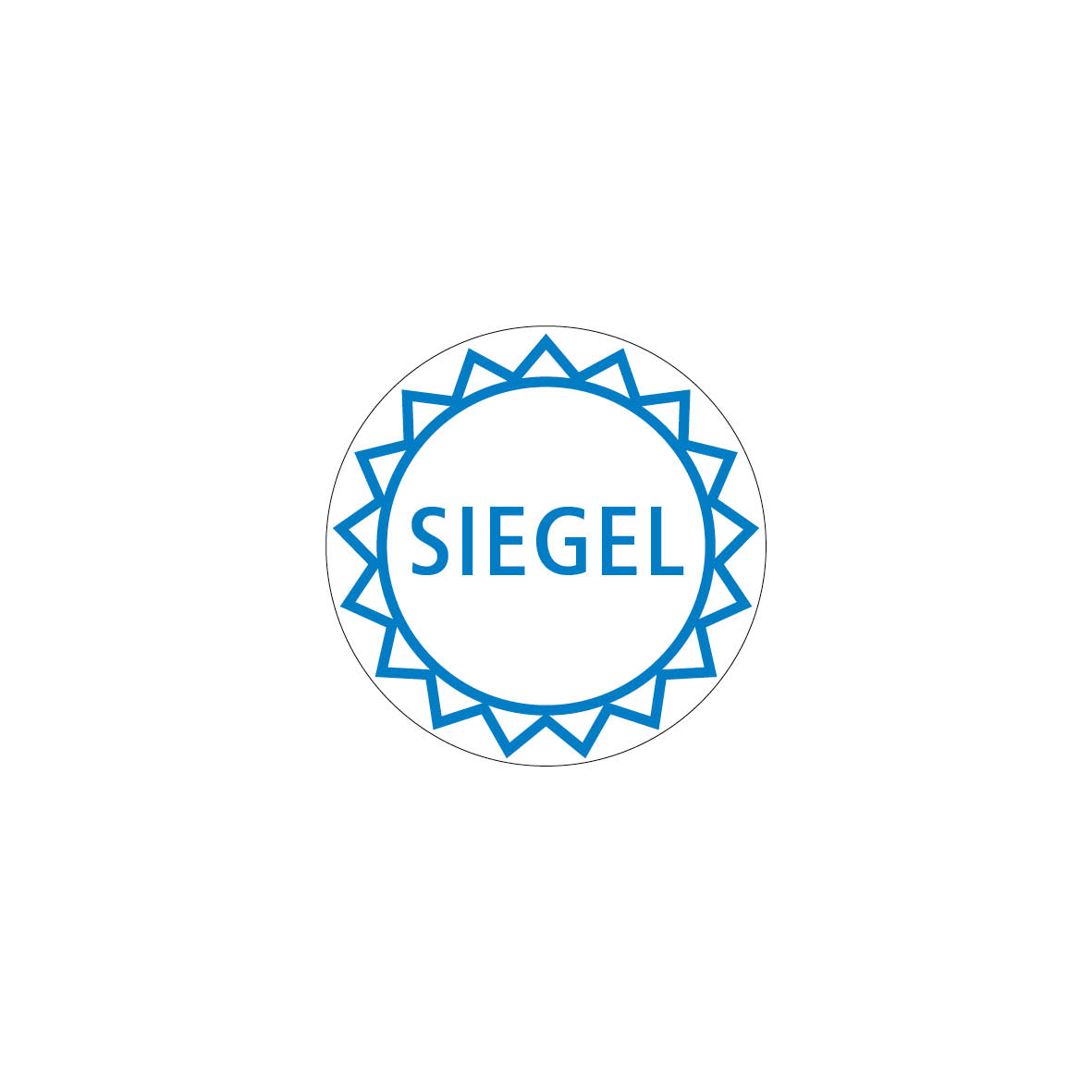Sicherheitssiegel 4.0111, FO-F, weiss/blau, "SIEGEL"