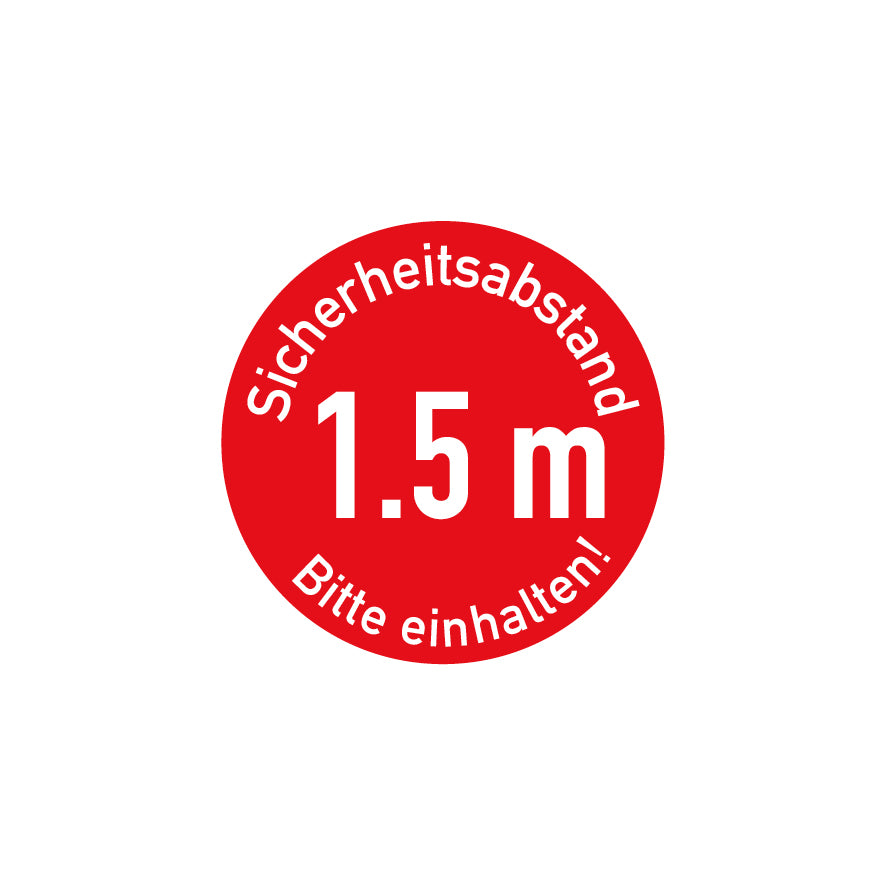 6.W-505 Sicherheitsabstand Bitte einhalten, Warnzeichen, Praxisbewährt