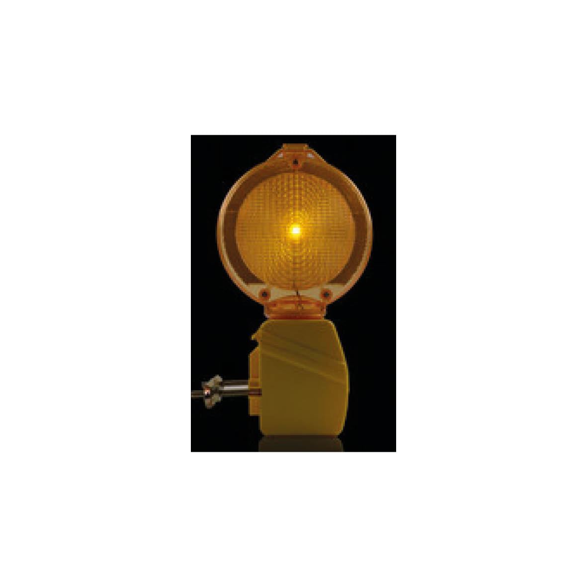 Baustellenleuchte Ministar, LED, Lichtaustritt doppelseitig, mi Halter, Blink- und Dauerlicht, ohne Batterien