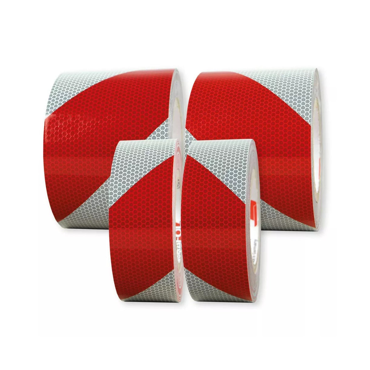 Warnmarkierungsband R2, für Fahrzeuge, R2, rot-weiss, 25 m x 50 mm, rechtsweisend