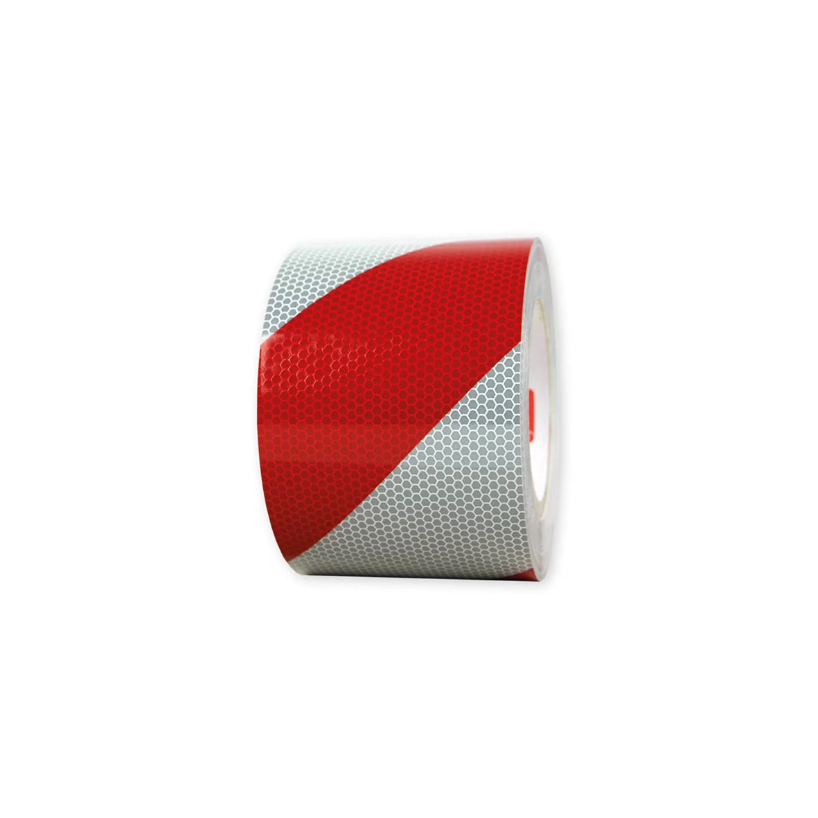 Warnmarkierungsband R2, für Fahrzeuge, R2, rot-weiss, 25 m x 100 mm, linksweisend