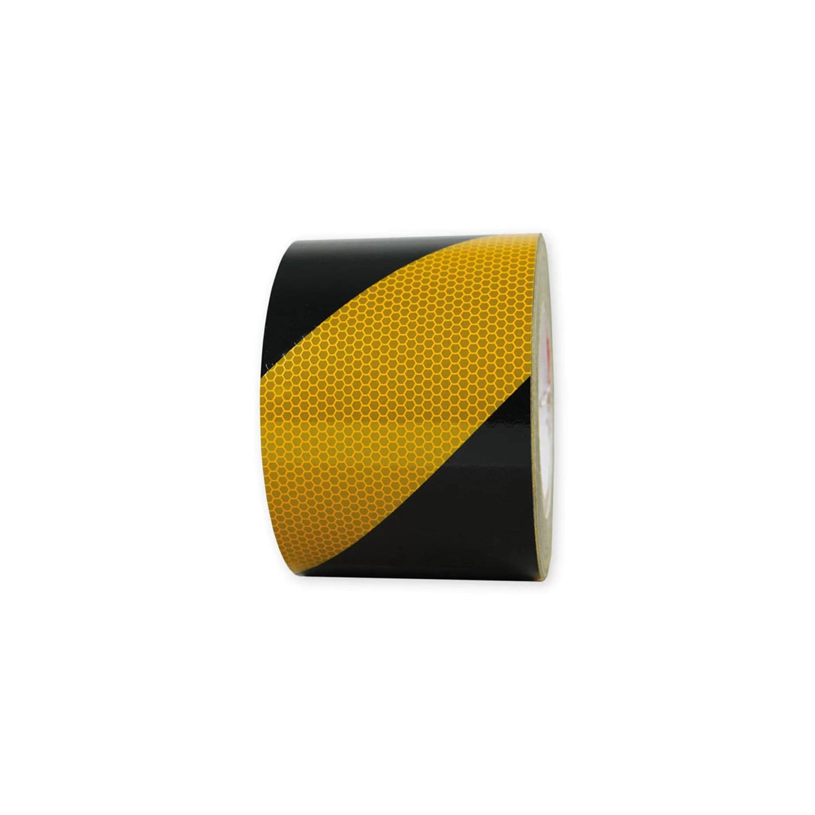 Warnmarkierungsband R2, für Fahrzeuge, R2, gelb-schwarz, 25 m x 100 mm, linksweisend