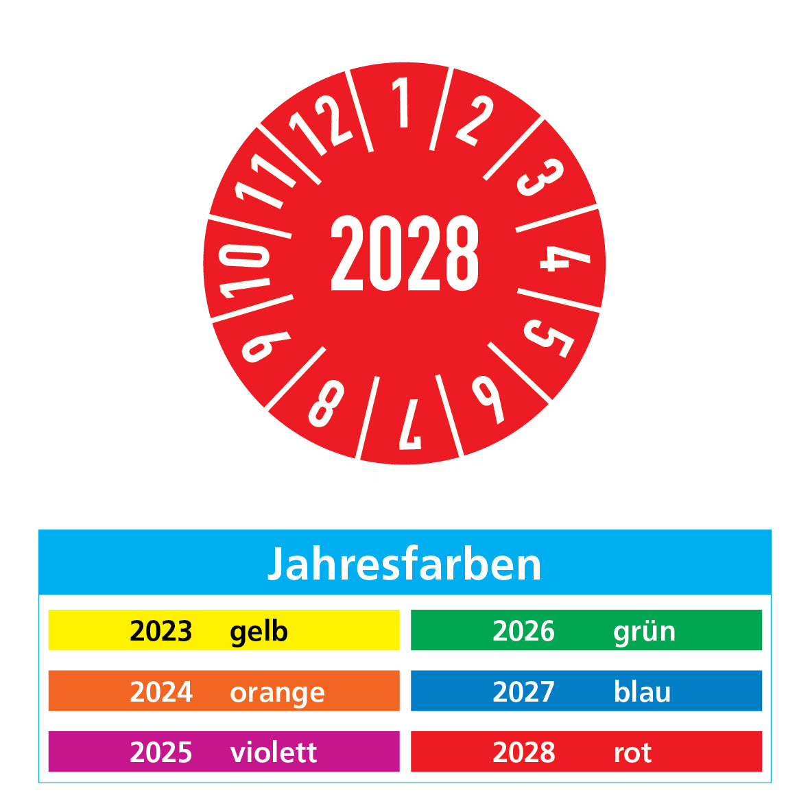 Prüfplakette, 4.P-002, Jahresprüfplakette
