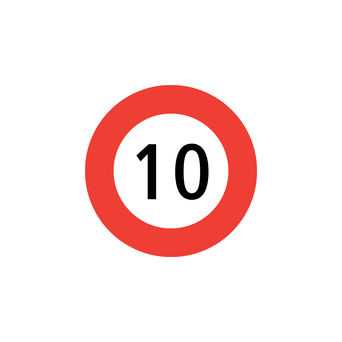 2.30 Höchstgeschwindigkeit, Vorschriftssignal, 10