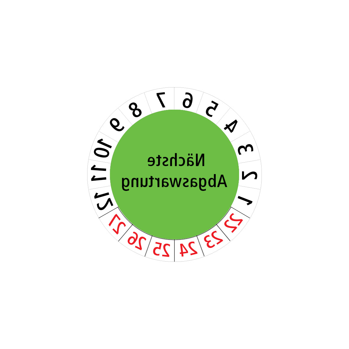 Prüfplakette, 4.P-151, Wartung