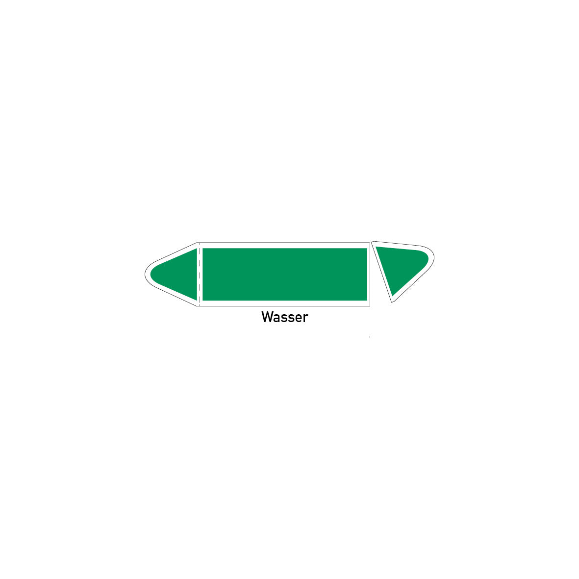 Rohrleitungsmarkierung DIN Einzeln ohne Text, DIN 2403, 5.0151, 17 x 75 mm, 80 Stk./Bogen, grün, mit sep. Laminat
