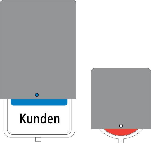 Abdeckhüllen, ø 60 cm, Öffnung unten, grau