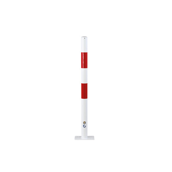 Absperrpfosten 60, zum Aufschrauben, rot-weiss, ø 60 mm, Höhe: 1000 mm