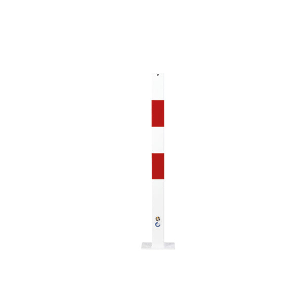 Absperrpfosten 70, zum Aufschrauben, rot-weiss, 70/70 mm, Höhe: 1000 mm