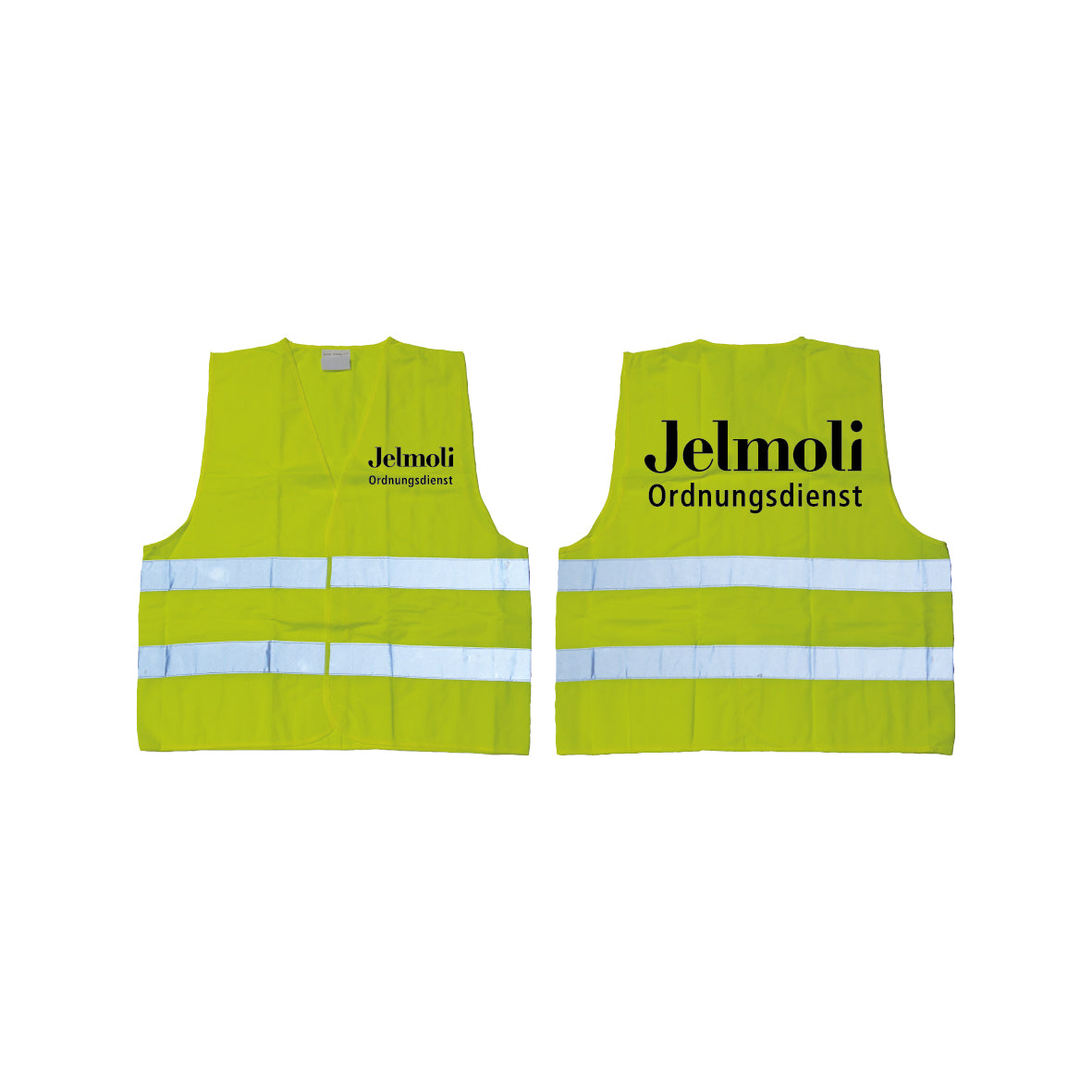 Warnweste mit Text, VE 100 Stk., EN ISO 20471, gelb fluoreszierend
