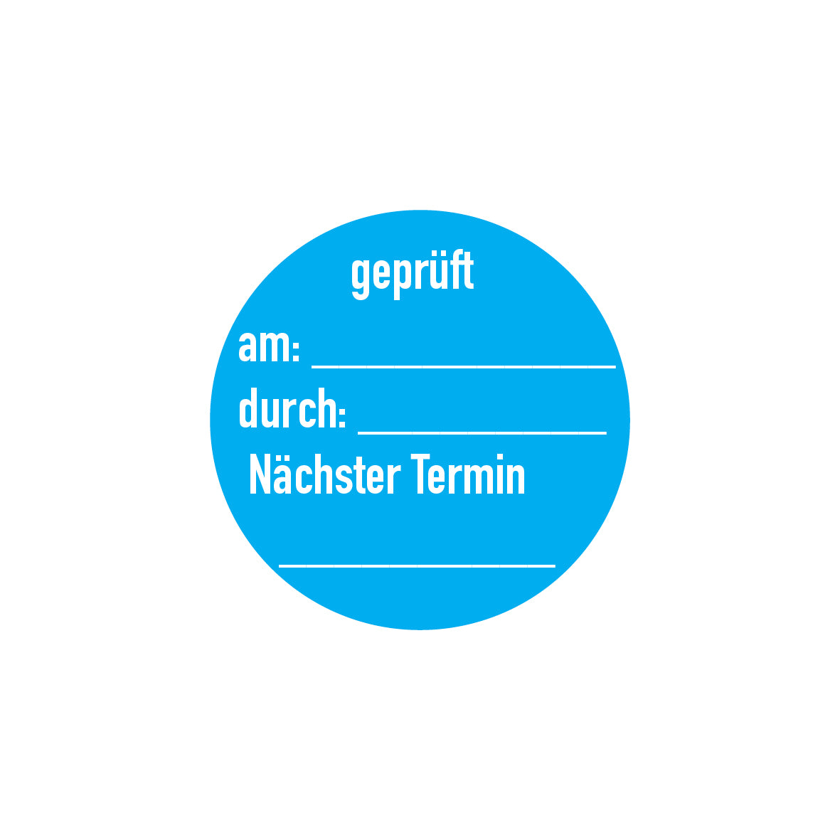 Prüfplakette, 4.P-187, zum selber Beschrifften