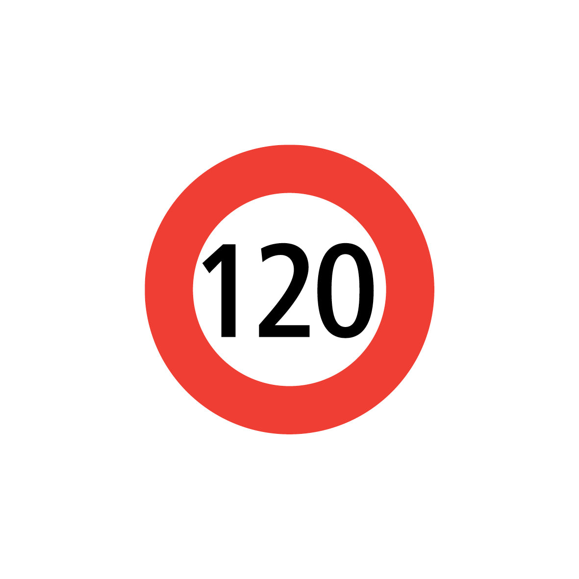 2.30 Höchstgeschwindigkeit, Vorschriftssignal, 120