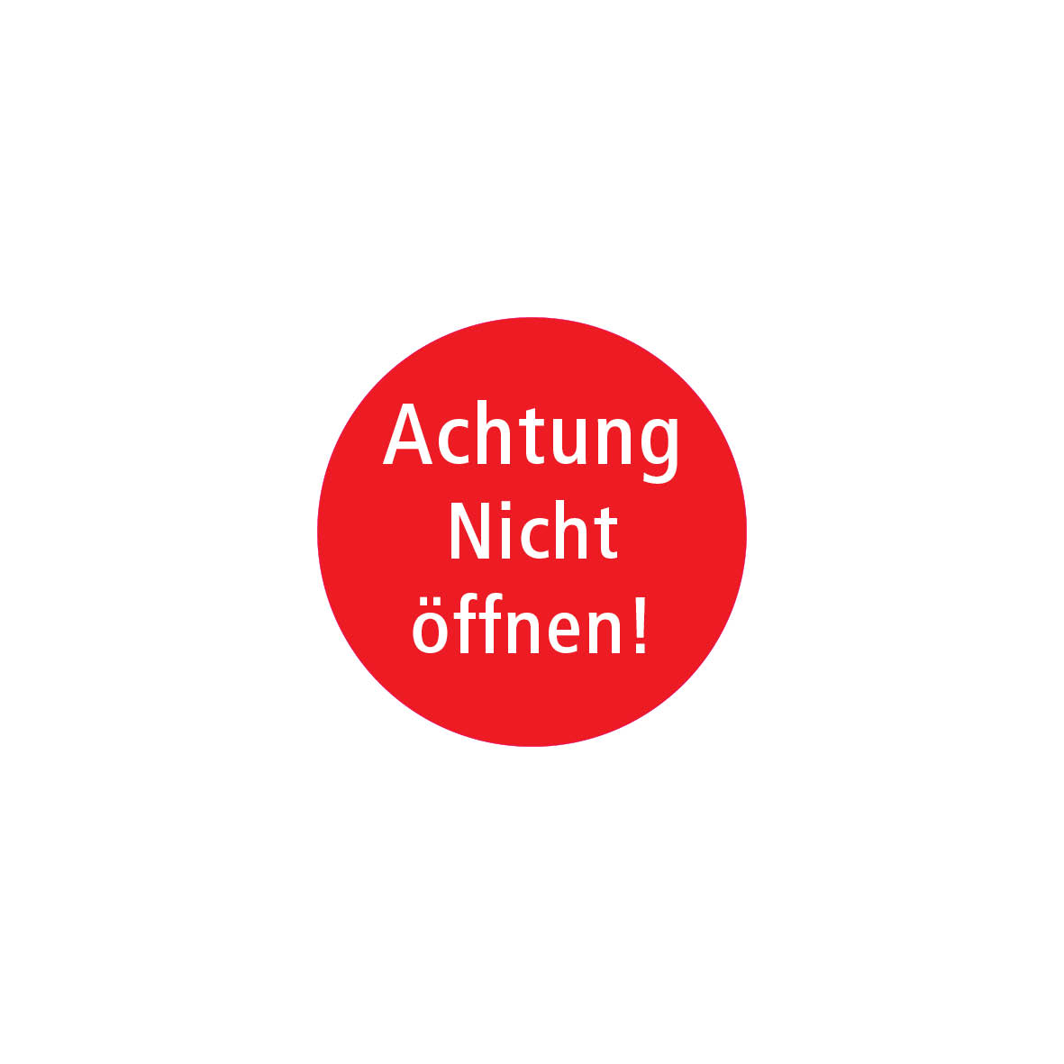 Sicherheitssiegel 4.0109, FO-F, rot/weiss, "Achtung-Nicht öffnen!"