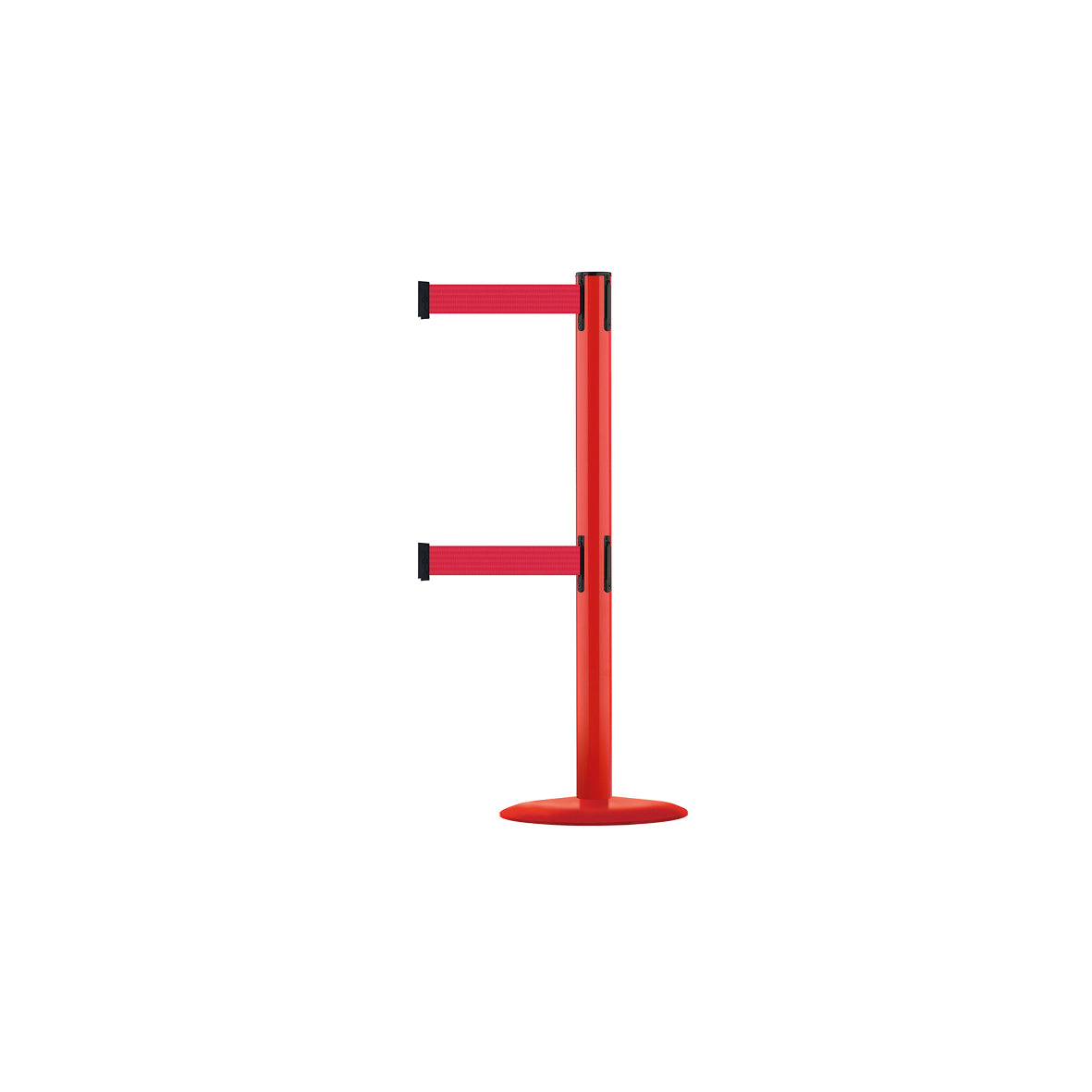 Tensabarrier Advance Dual Line, Pulverbeschichtet, Gurt: 2.3 m, 16 kg, Gurt rot, Pfosten rot