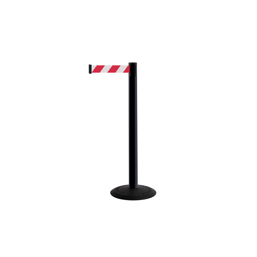 Tensabarrier Popular, Endpfosten, PVC, 9 kg Gussfussplatte
