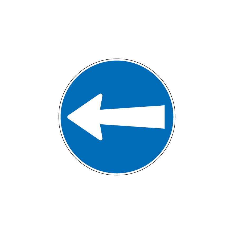 2.33 Fahrtrichtung links, Vorschriftssignal