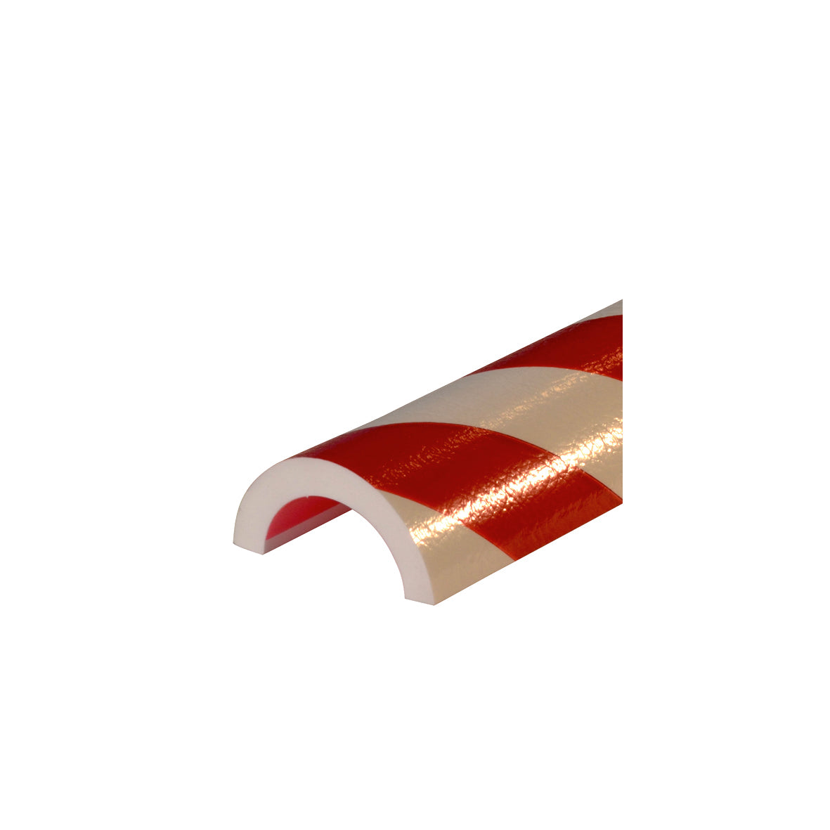 Warn- und Schutzprofil R50, Rohrschutz, 1 m, rot-weiss