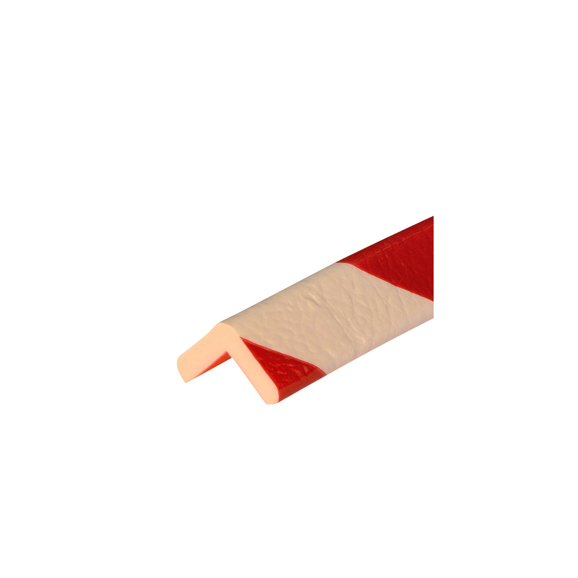 Warn- und Schutzprofil E, Eckschutz, 50 m, rot-weiss