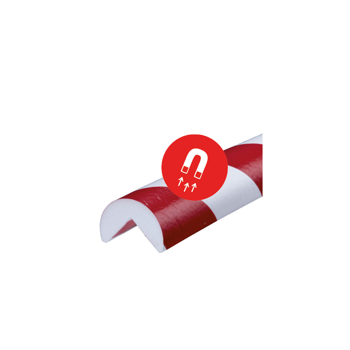 Warn- und Schutzprofil A Magnet, Eckschutz, 1 m, rot-weiss