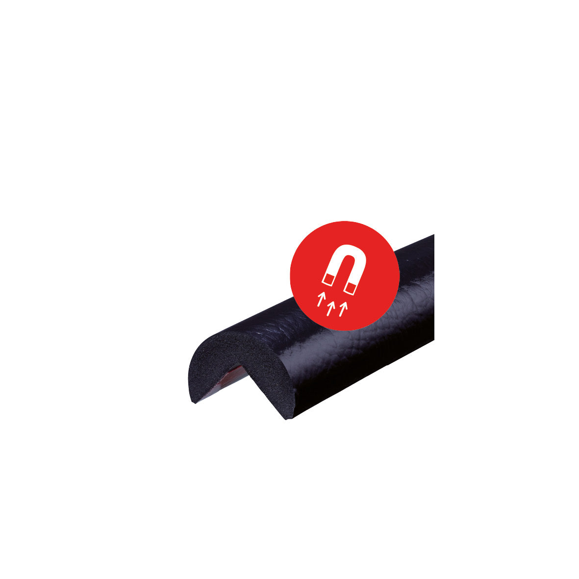Warn- und Schutzprofil A Magnet, Eckschutz, 1 m, schwarz