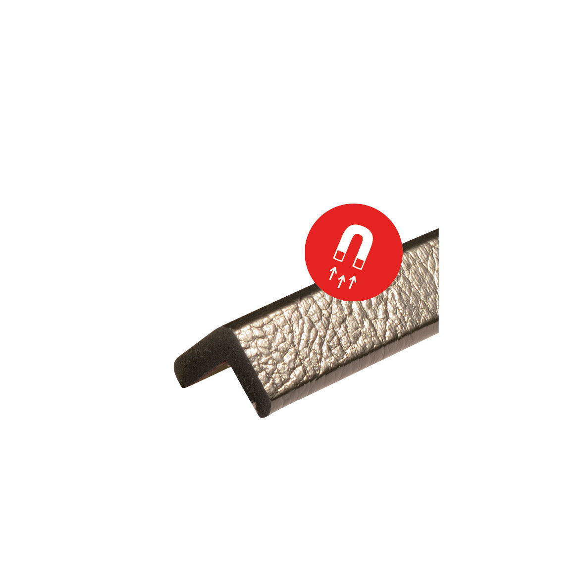 Warn- und Schutzprofil E Magnet, Eckschutz, 1 m, schwarz