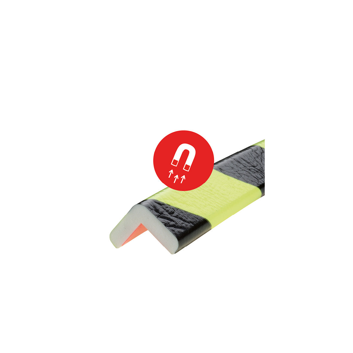 Warn- und Schutzprofil E Magnet, Eckschutz, 1 m, fluoreszierend-schwarz