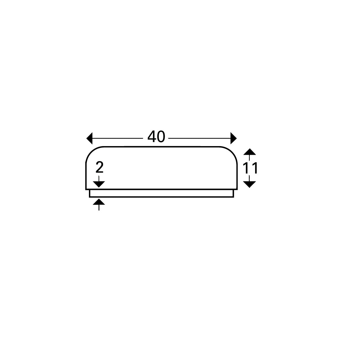 Warn- und Schutzprofil F Magnet, Flächenschutz, 1 m, weiss