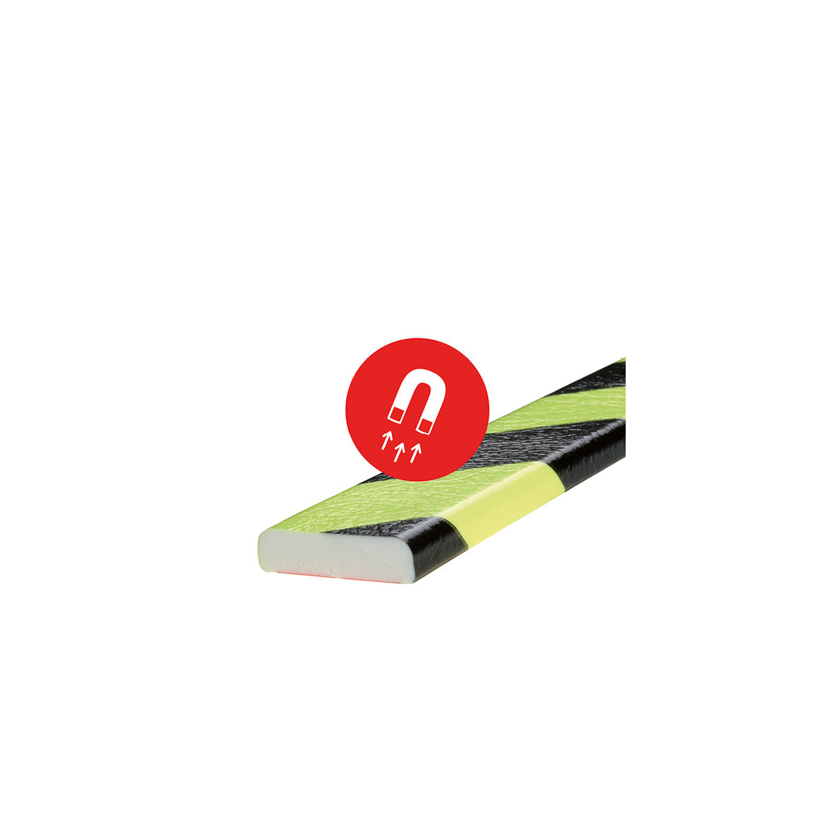 Warn- und Schutzprofil F Magnet, Flächenschutz, 1 m, fluoreszierend-schwarz