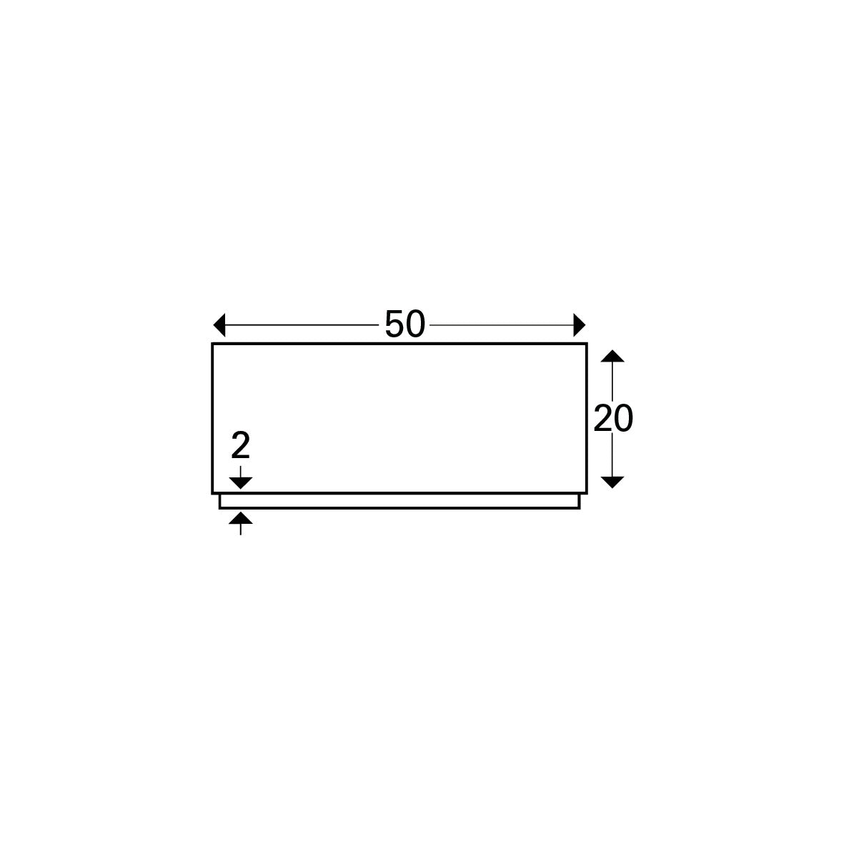 Warn- und Schutzprofil D Magnet, Flächenschutz, 1 m, schwarz