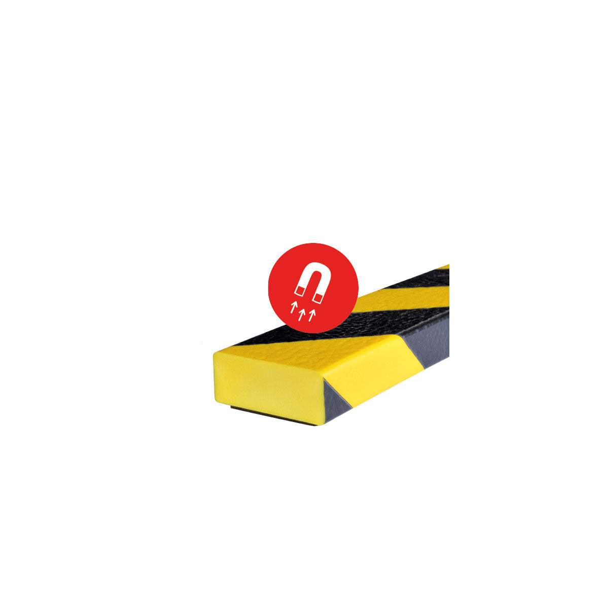 Warn- und Schutzprofil D Magnet, Flächenschutz, 1 m, gelb-schwarz