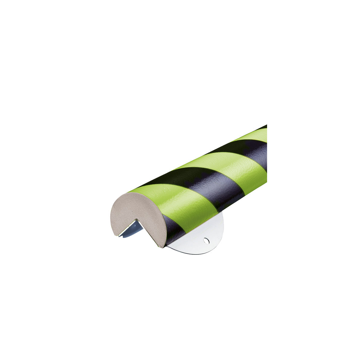 Warn- und Schutzprofil A-Plus Wand, Eckschutz, 0.5 m, fluoreszierend-schwarz