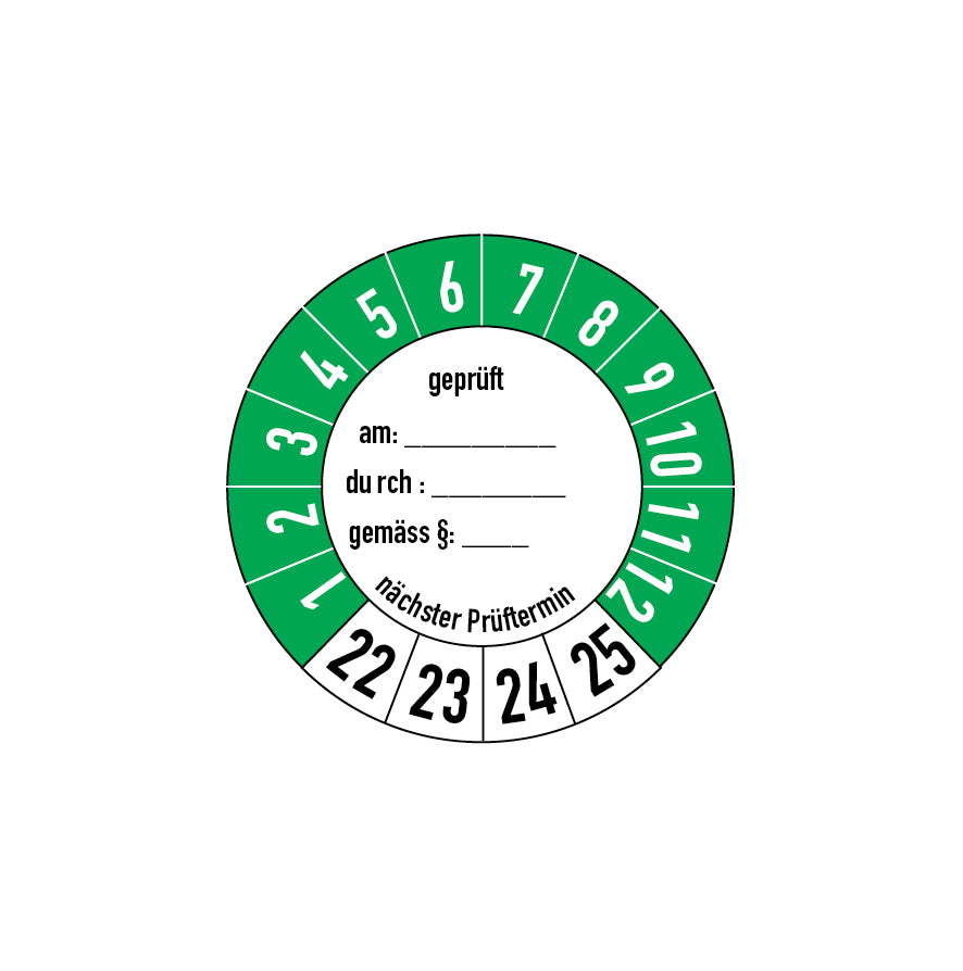 Prüfplakette, 4.P-060, Prüftermin