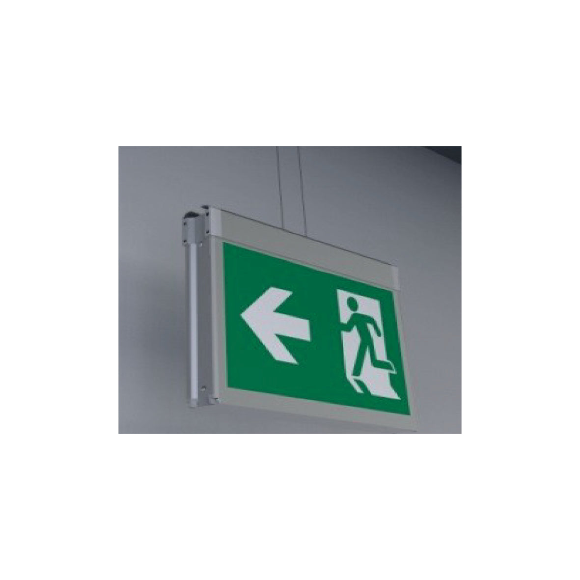 Notleuchte A-Design, Alu-Elox/Plexiglas, LED, IP44, 64 m Erkennweite